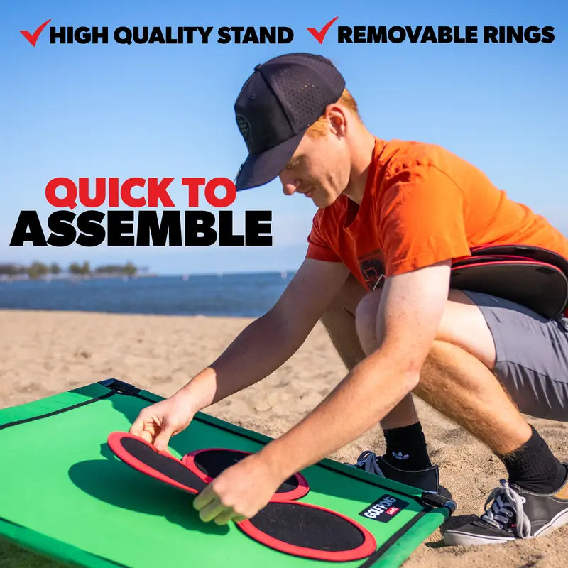 Golf Pong Game Set | Indoor & Outdoor Golf Beer PongIncludes 16 Velcro Balls, Chipping Mat & Carrying Case | Fun Game for Adults - NO CLUB INCLUDED